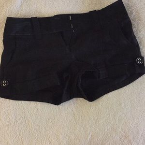 Bebe Black Cuffed Shorts